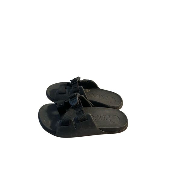 Chaco Chillos kids youth 4 black sandals slides - Picture 1 of 4